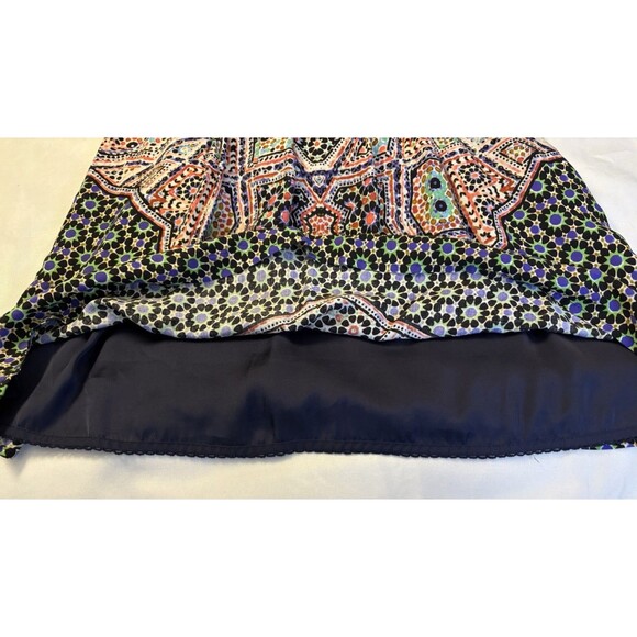 MAEVE Anthropologie Tiled Amethyst Mini Dress XS Petite Smocked Long Sleeve Boho - Picture 10 of 15